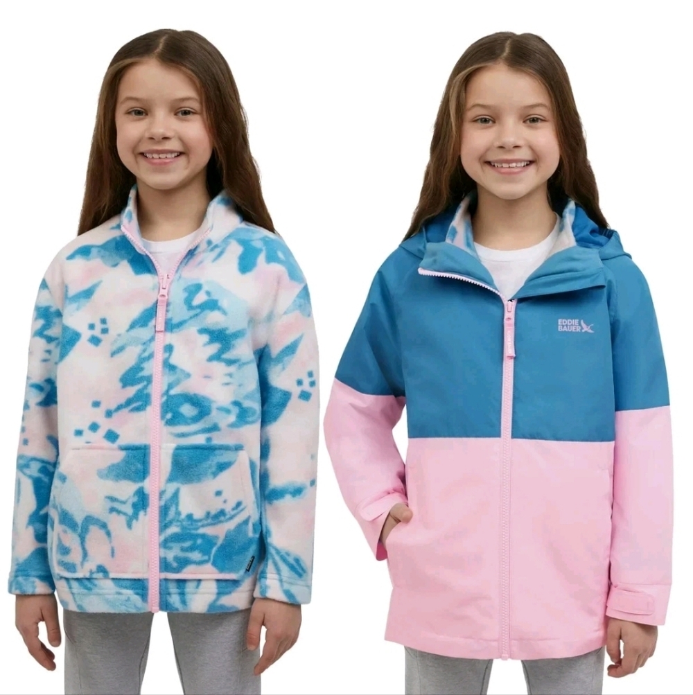 🔥 2/$10 3/$12 Eddie Bauer Kids - Youth Girl's 3-in-1 Jacket XL